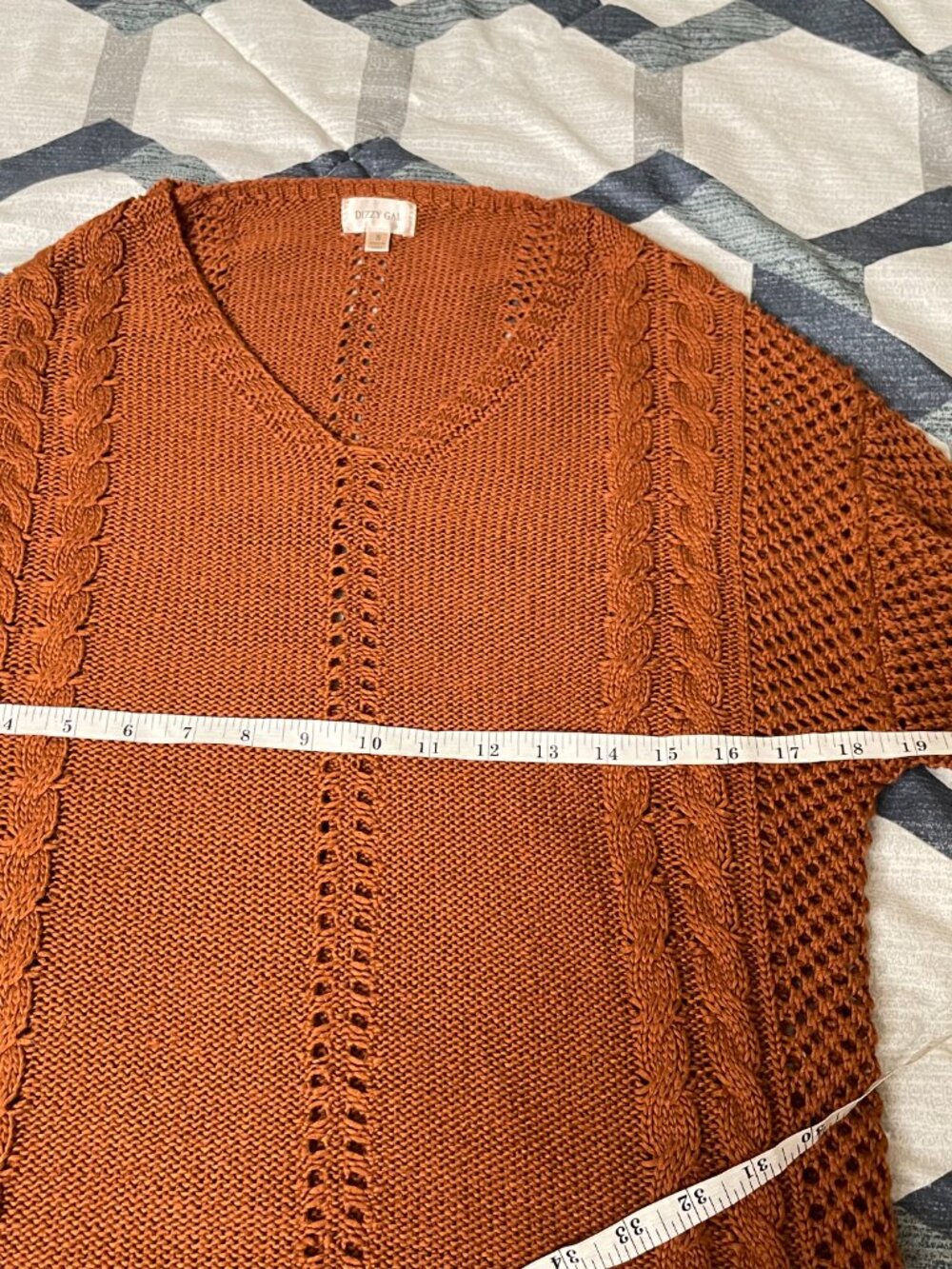 orange cardigan - Picture 3 of 6